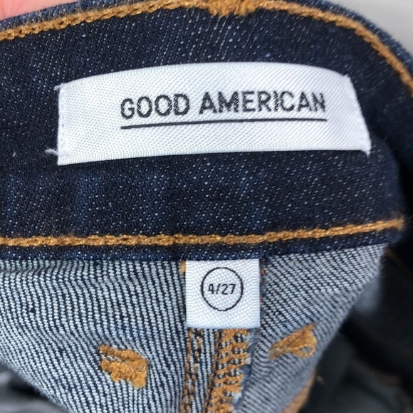 Good American The Lace Up  Denim Skirt Dark Wash 4 - Picture 6 of 10